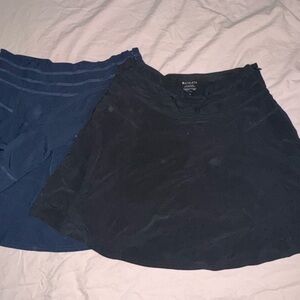 Athleta 1 Black and 1 Blue Skater Skirt Set